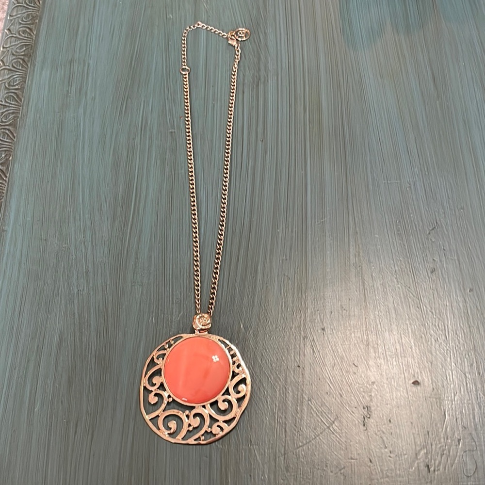 Erica Lyons Gold + Peach Necklace